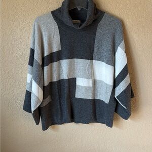 Neiman Marcus Colorblock Sweater 100% Cashmere